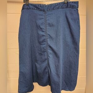 Liz Claiborne Denim Blue Midi Skirt